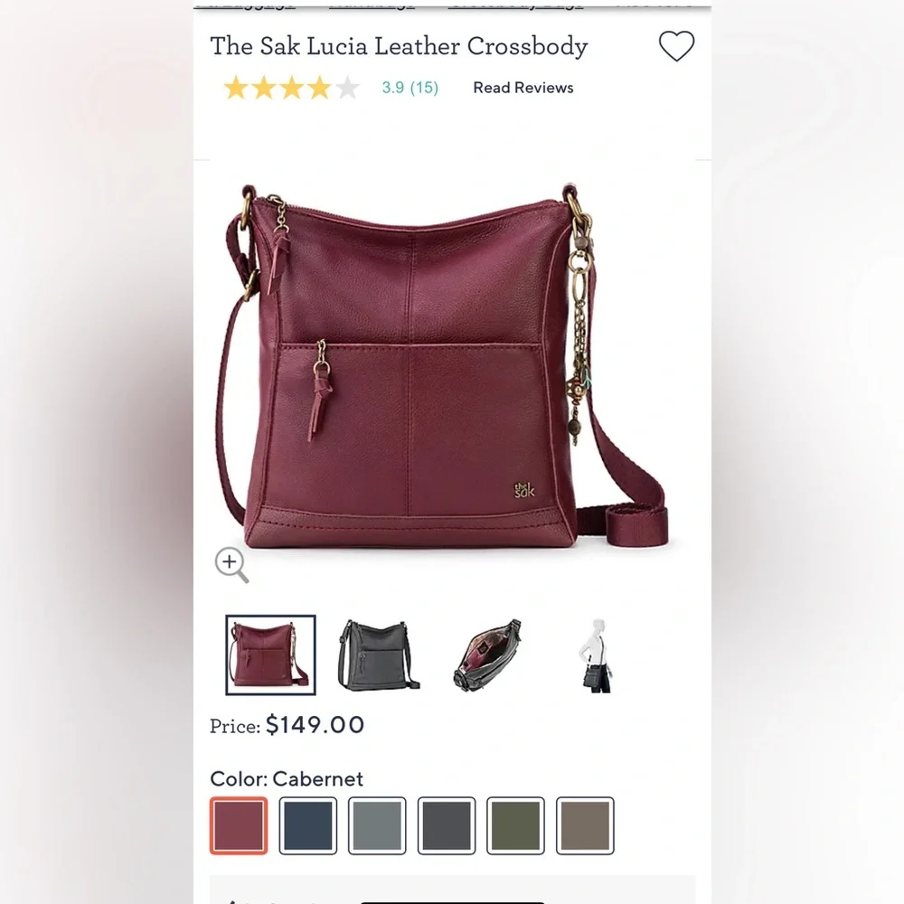 The Sak raspberry colored leather purse - Picture 7 of 7